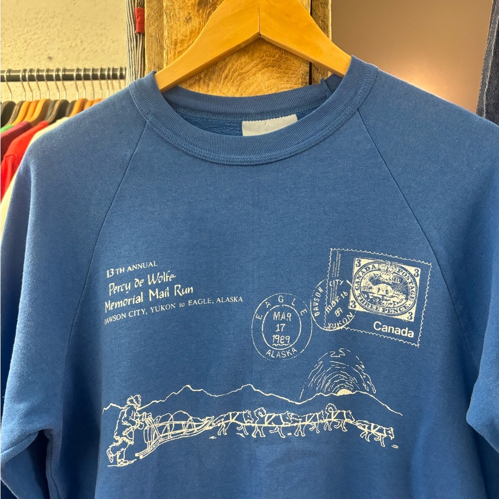 Vintage Blue Crewneck Sweater - Picture 2 of 3